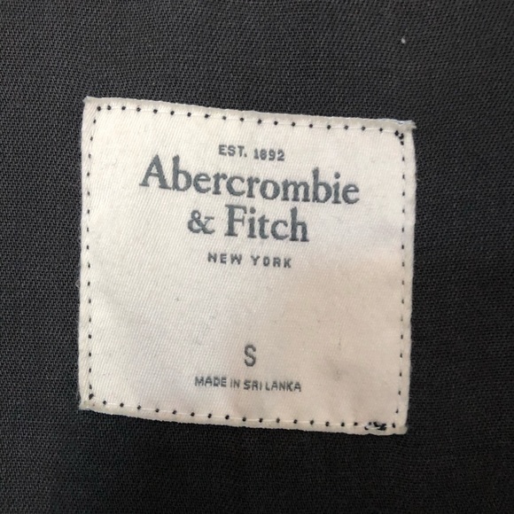 A&F Long Gray Trench Coat Size S - Picture 7 of 7